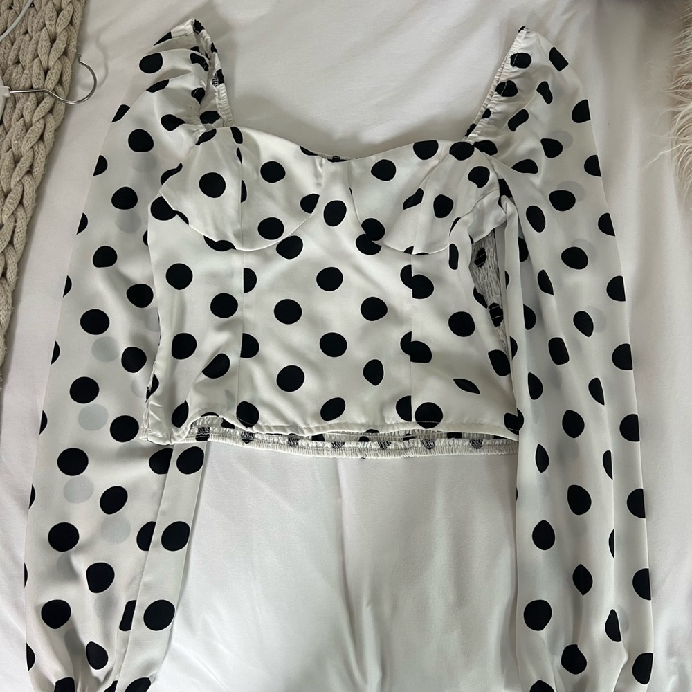 Polka Dot Bustier Top